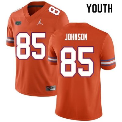 Youth Florida Gators #85 Kevin Johnson NCAA Nike Orange Authentic Stitched College Football Jersey WRM0662OG